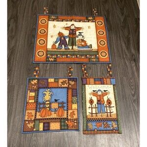 Cranston Design By Leslie Beck Pumpkin Scarecrows Wall Quilt Fabric Panel